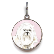 Maltese Dog Tag - Pink