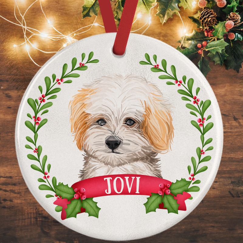 Maltipoo Christmas Decoration