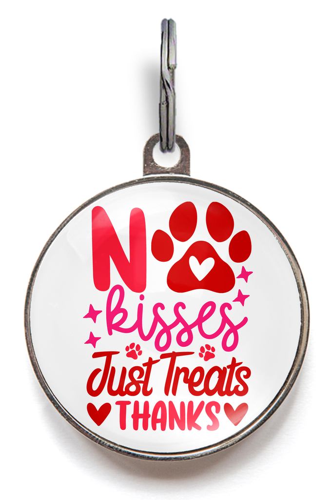 No Kisses Just Treats Valentines Dog Tag