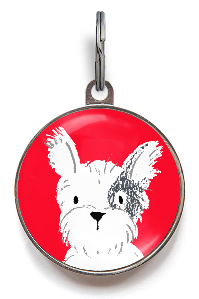 Patch Terrier Dog ID Tag