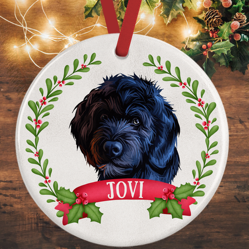 Portuguese Water Dog Christmas Decoration