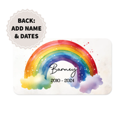 Rainbow Bridge Pet Memorial Back - Add name and dates