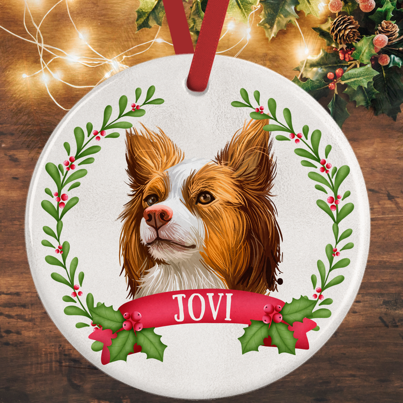 Red Australian Shepherd Christmas Decoration