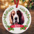 Red And White Irish Setter Christmas Decoration