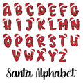 Santa Alphabet Pet Name Tag