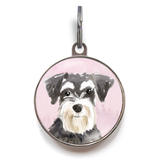 Schnauzer Dog Tag - Pink