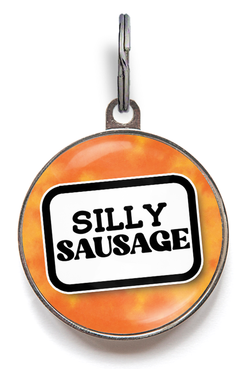 Silly Sausage Dog ID Tag - Perfect tag for dachshund, doxie