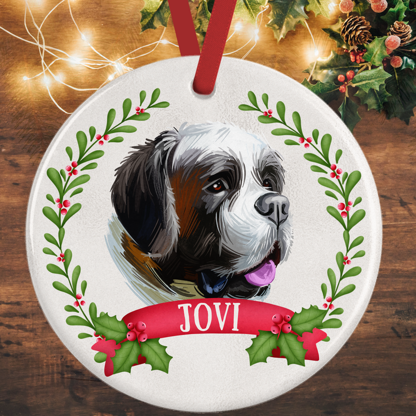 St Bernard Christmas Decorationr