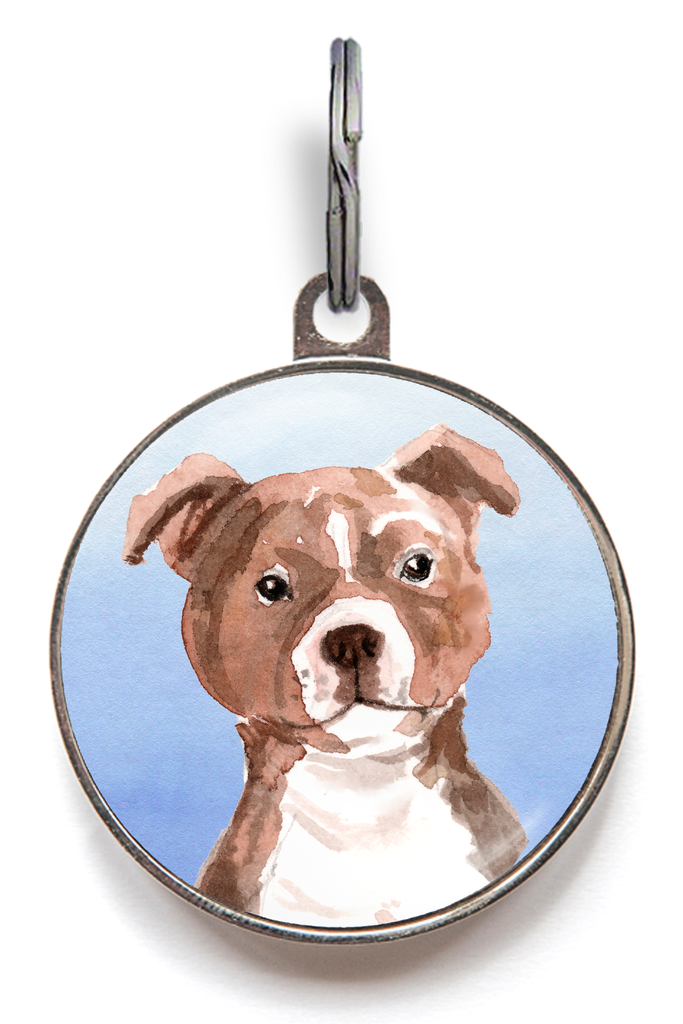 Staffie Dog Tag - Blue