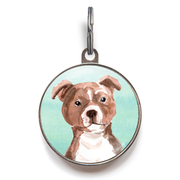 Staffie Dog Tag - Green