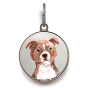Staffie Dog Tag - Grey