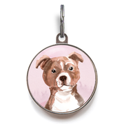 Staffie Dog Tag - Pink