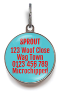 Back of Taco Pet Tag to add your personal contact information