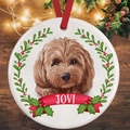 Tan Cockapoo Christmas Decoration