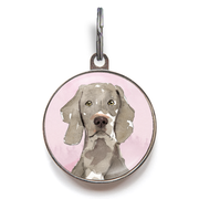 Weimaraner Dog Tag - Pink