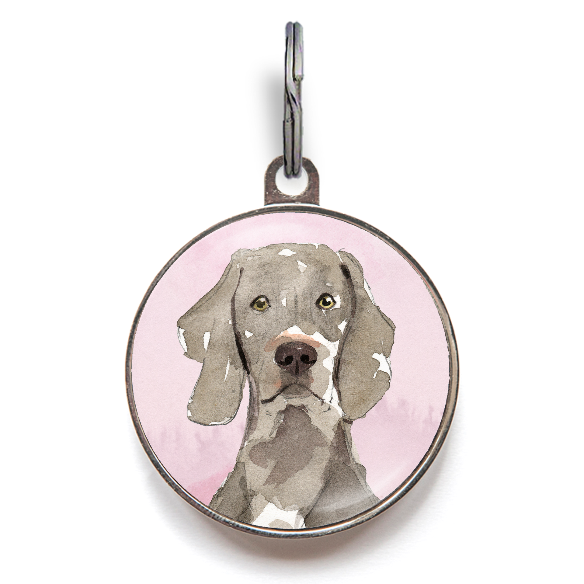 Weimaraner Dog Tag - Pink