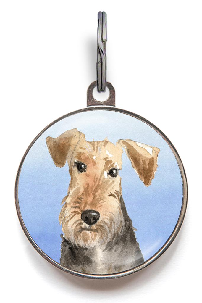 Welsh Terrier Dog Tag - Blue