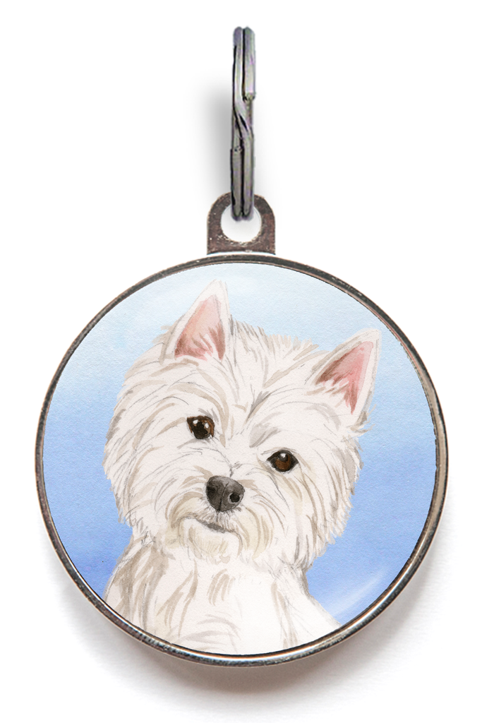 Westie Dog Tag - Blue