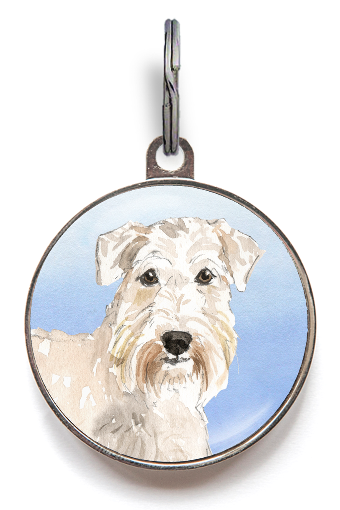 Wheaten Terrier Dog Tag - Blue