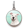 White Staffie Dog Tag