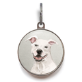 White Staffie Dog Tag