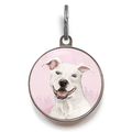 White Staffie Dog Tag