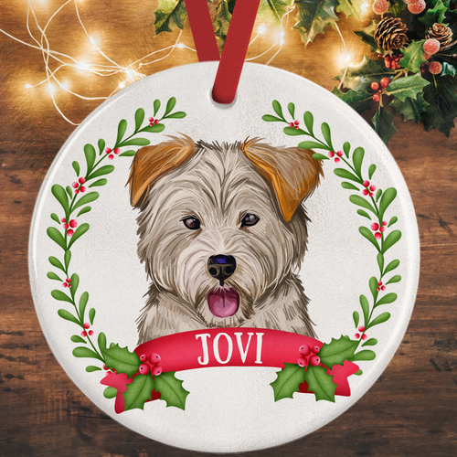 Yorkiepoo Christmas Decoration