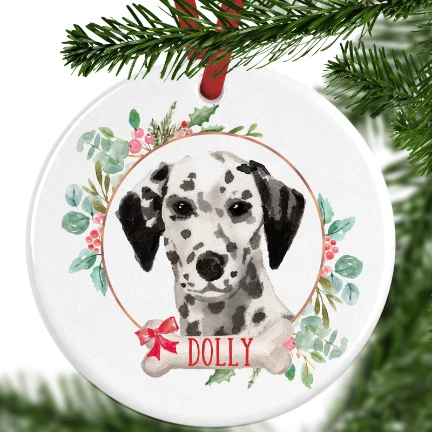 Dalmatian Personalised Christmas Ornament