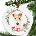 Fox Terrier Personalised Christmas Ornament