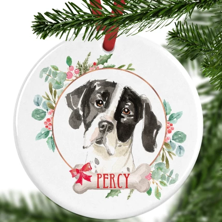 Pointer Personalised Christmas Ornament