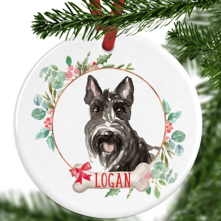 Scottish Terrier Personalised Christmas Ornament