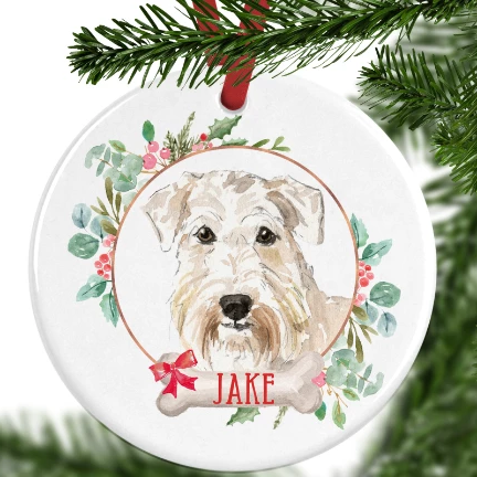 Wheaten Terrier Personalised Christmas Ornament