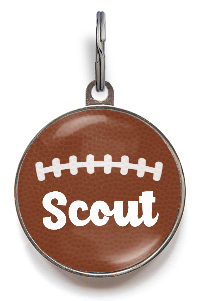 American Football Dog ID Tag