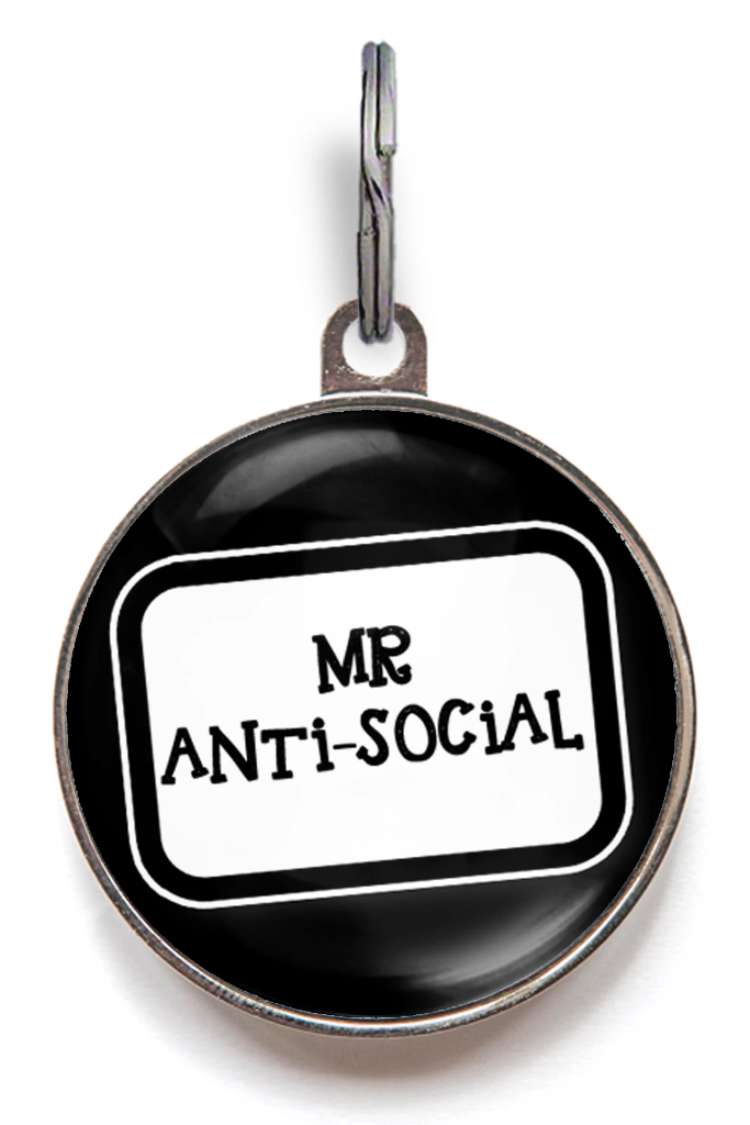 Mr Anti-Social Pet Tag