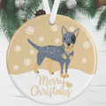Australian Cattle Dog Christmas Decoration - Gold
