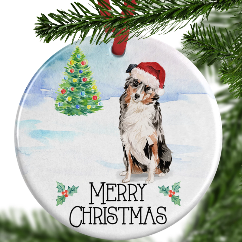 Australian Shepherd Christmas Ornament