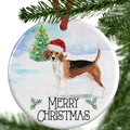 beagle christmas ornament