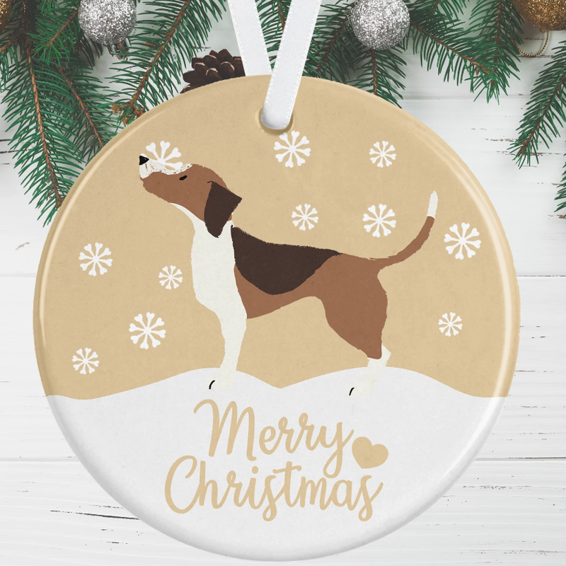Beagle Christmas Decoration - Gold