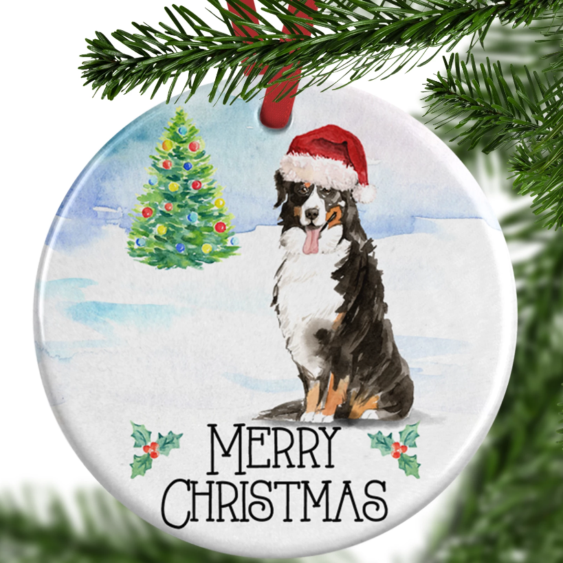 Bernese Mountain Dog Christmas Ornament