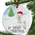 bichon frise christmas ornament