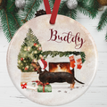 Black Dachshund Christmas Decoration