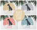 Black Great Dane Christmas Decoration