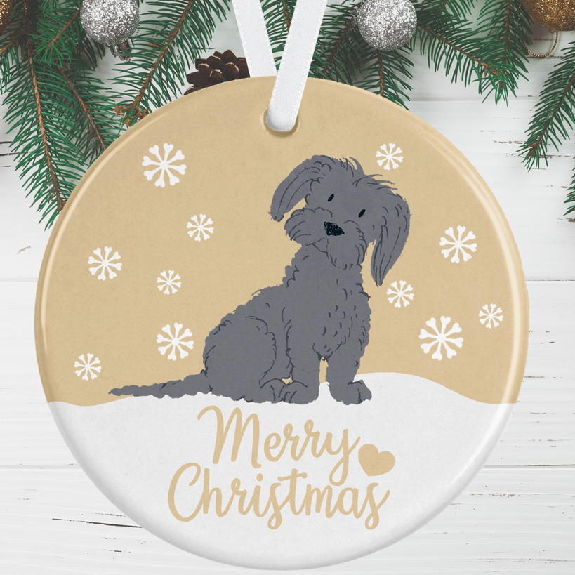 Maltese Christmas Ornament