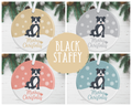 Black Staffy Christmas Decoration