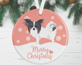 Black Tan And White Papillon Christmas Ornament