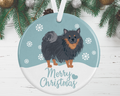 Pomeranian Christmas Ornament Black And Tan