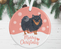 Pomeranian Christmas Ornament Black And Tan