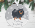 Pomeranian Christmas Ornament Black And Tan