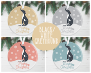 Black Greyhound Christmas Decoration