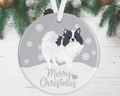 Pomeranian Christmas Ornament Black And White